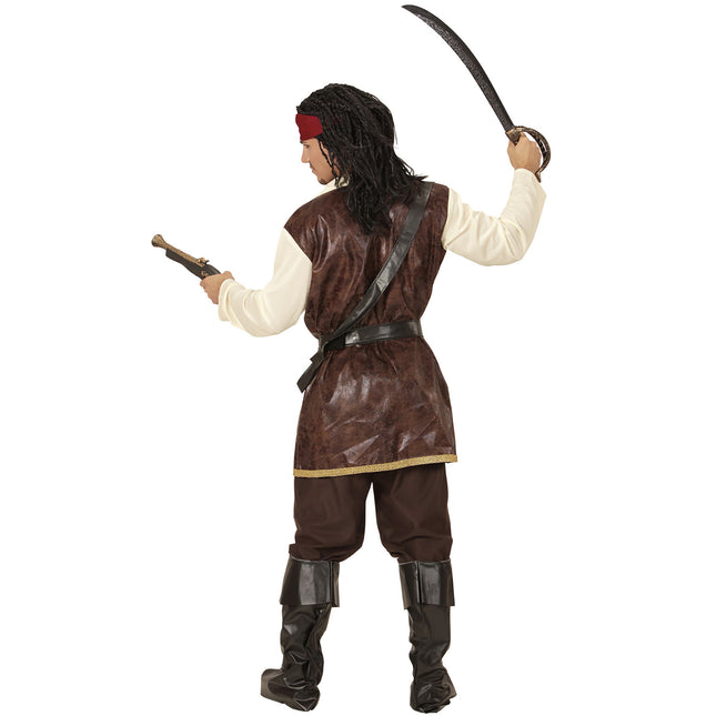 Costume de pirate Homme brun avec chemise