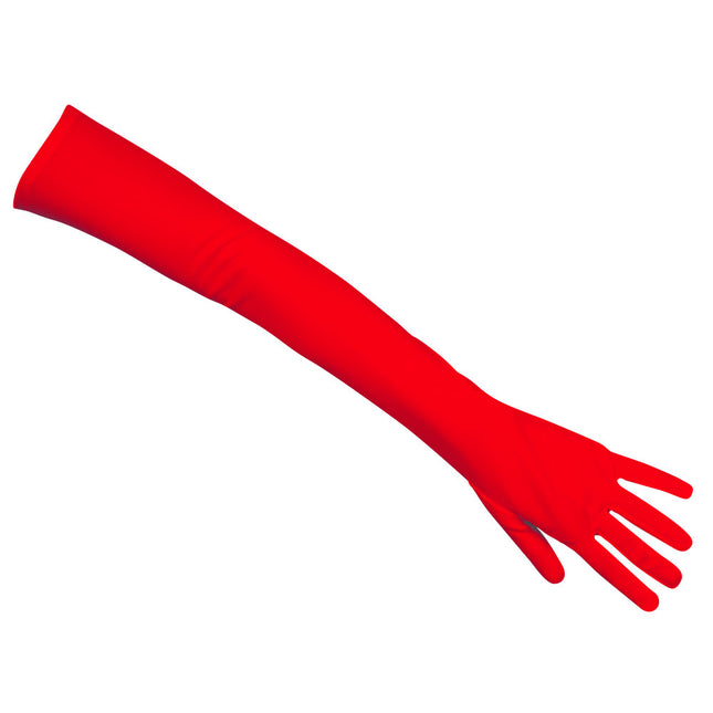 Gants rouges longs 40cm