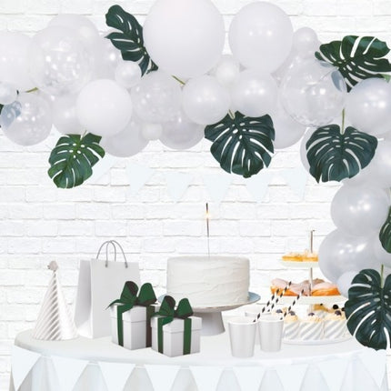 Arche de Ballons Faits Maison Set Blanc 4m