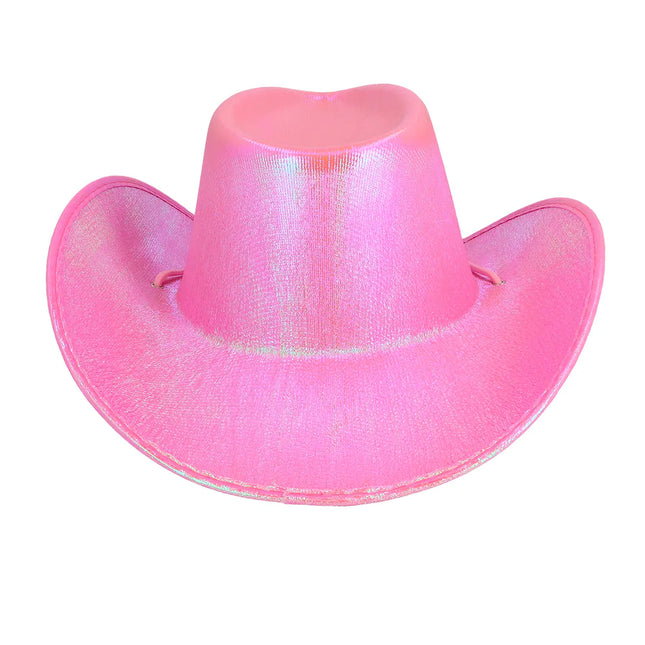 Chapeau de cow-boy perle rose