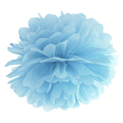 Pompon bleu clair 25cm