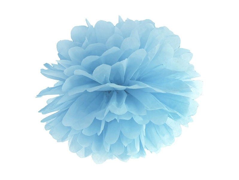 Pompon bleu clair 25cm