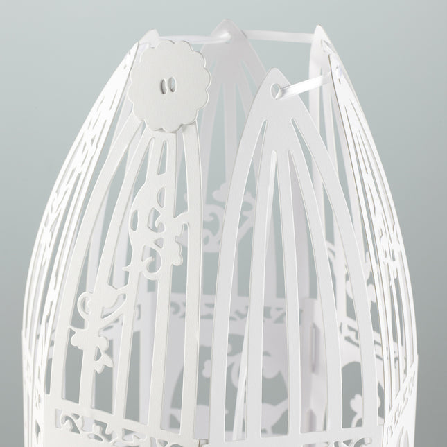 Porte-cartes blanc Birdcage 33cm