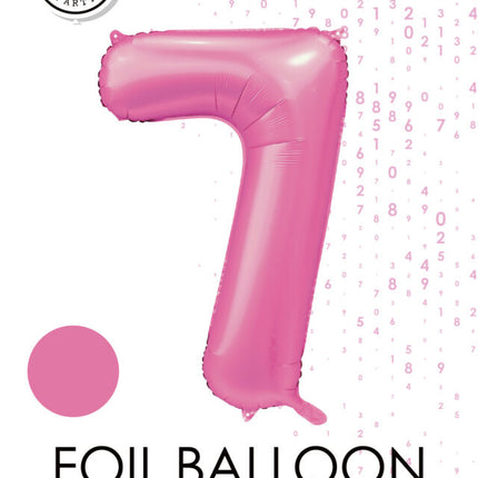 Ballon à figures rose 7 ans Gloss 86cm