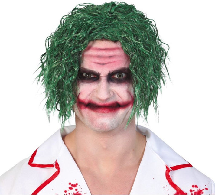 Perruque d'Halloween Joker Vert