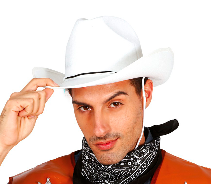 Chapeau de cow-boy blanc