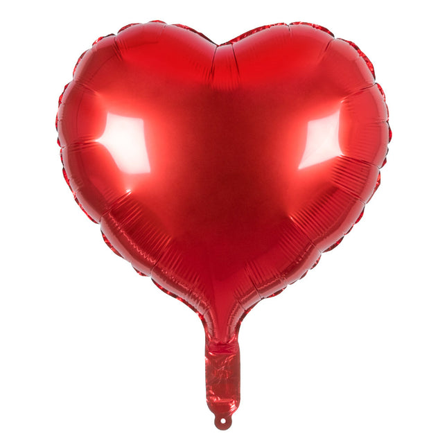 Ballon à l'hélium rouge coeur vide 45cm