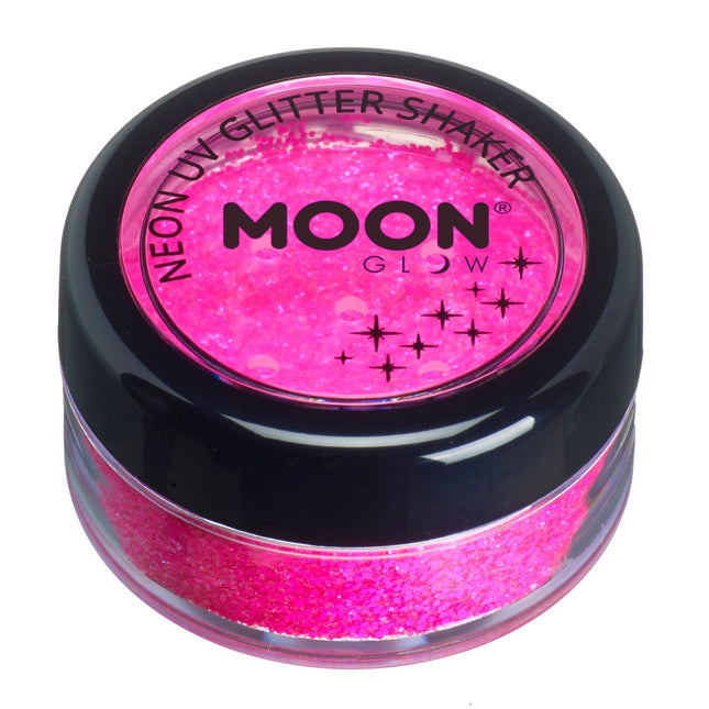 Moon Glow Neon UV Glitter Shakers Magenta 5g