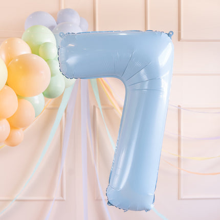 7 Year Figure Balloon Light Blue Empty 72cm