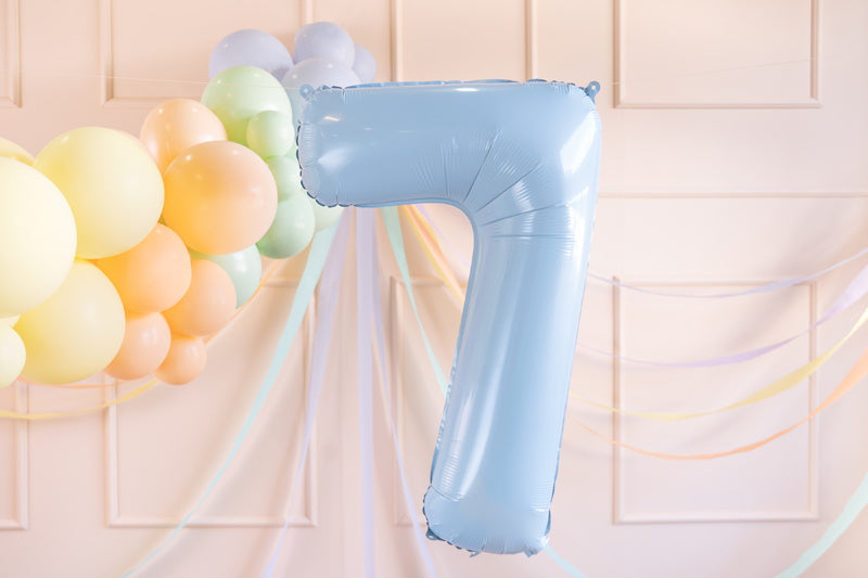 7 Year Figure Balloon Light Blue Empty 72cm