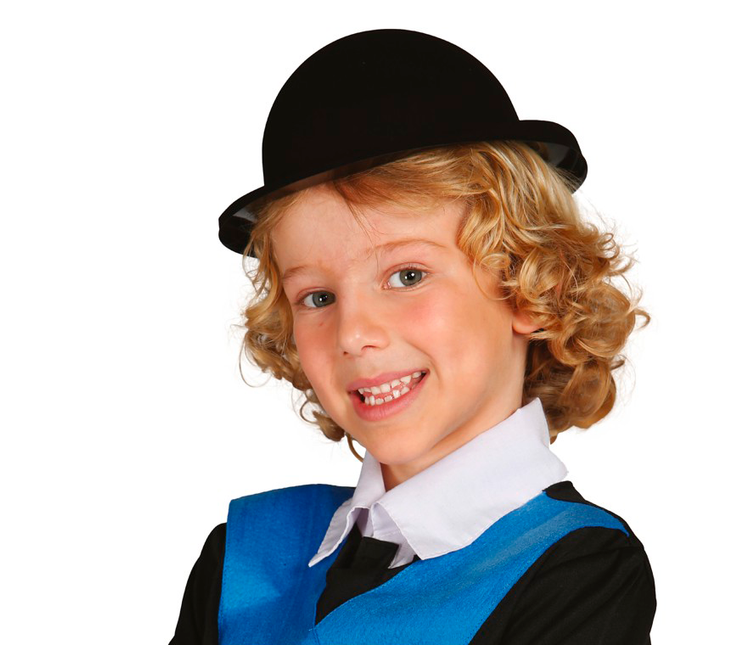 Chapeau melon noir enfant