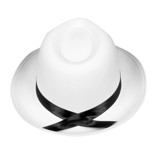 Chapeau Mafia Blanc 38cm