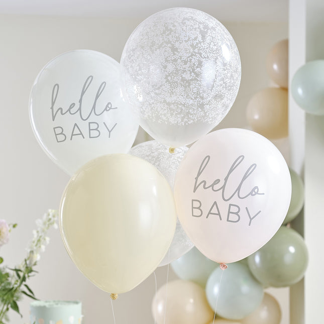 Ballons de douche de bébé Hello Baby 5pcs