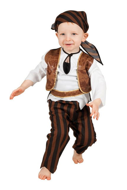 Costume de pirate bébé marron