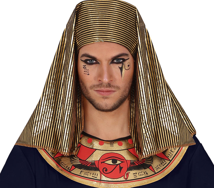 Costume de pharaon noir et or pour homme