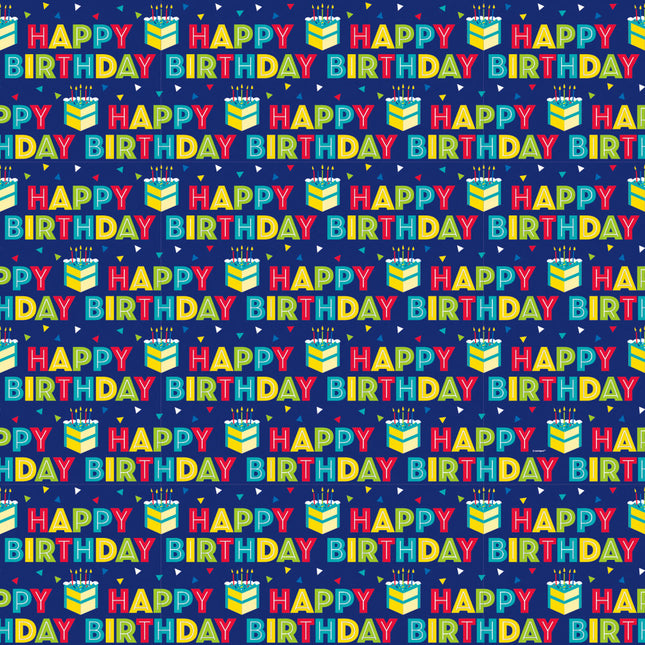 Papier cadeau Happy Birthday Cake 1.52m