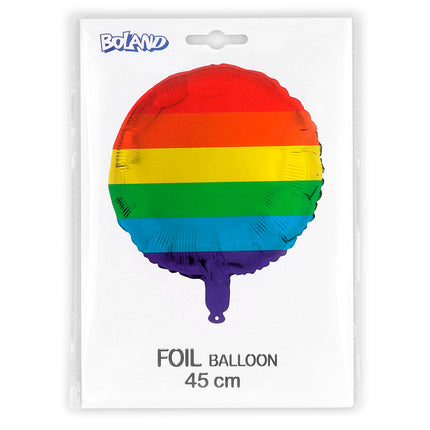 Ballon à l'hélium arc-en-ciel double face vide 45cm