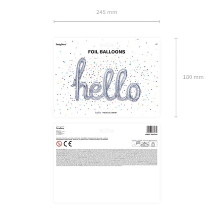 Ballon de baudruche Hello Holographic 72cm