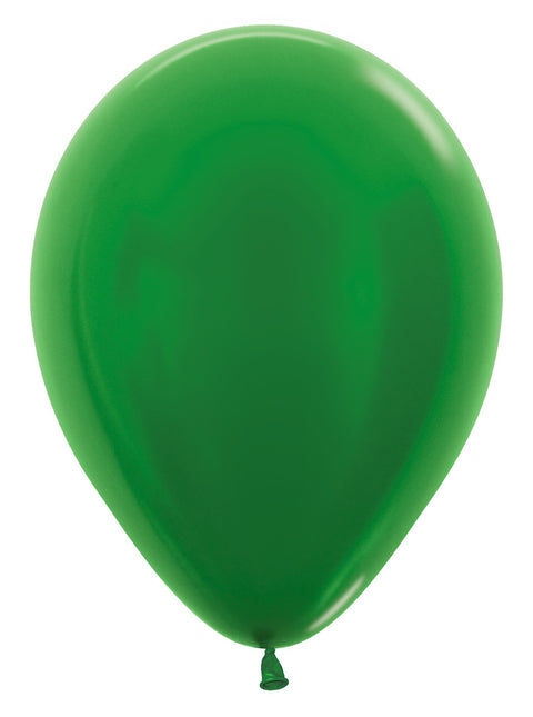 Ballons de baudruche vert métallique 30cm 50pcs