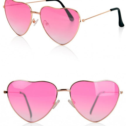 Lunettes à cœur rose