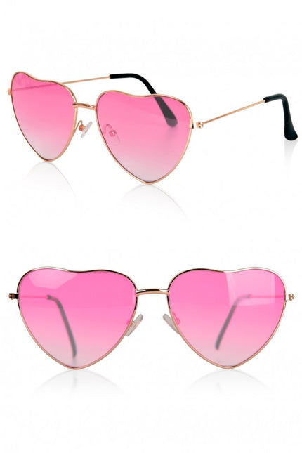 Lunettes à cœur rose