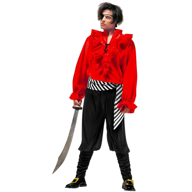 Costume de pirate Rouge Noir Hommes