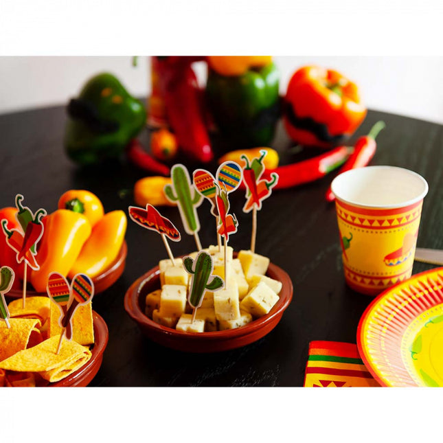 Bâton de cocktail mexicain Fiesta 9cm 12pcs