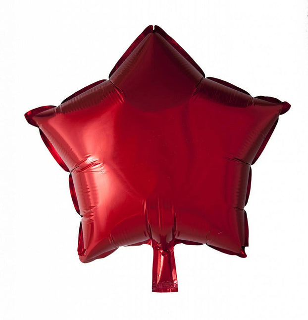 Ballon à l'hélium étoile rouge 46cm vide