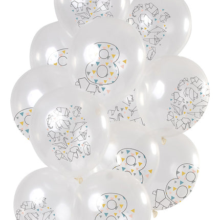 Ballons 8 ans Origami 30cm 12pcs