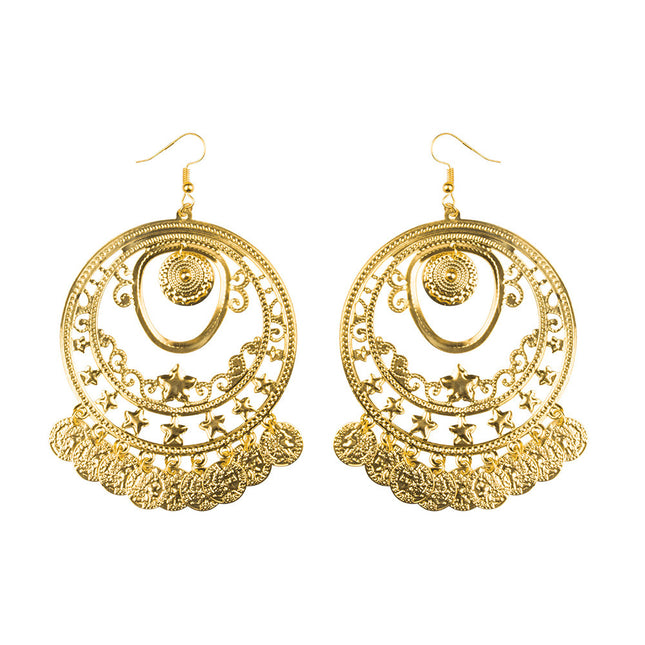 Boucles d'oreilles danse orientale or