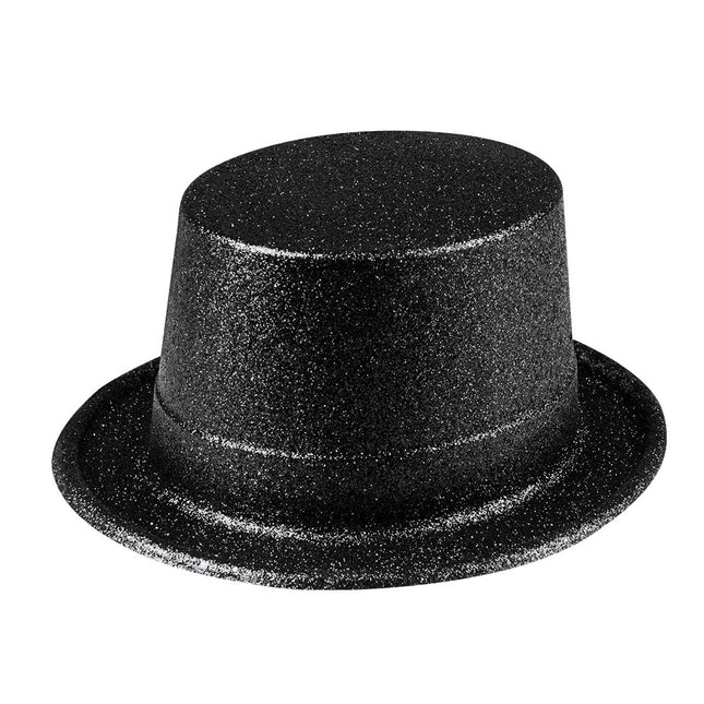 Chapeau noir pailleté 29cm