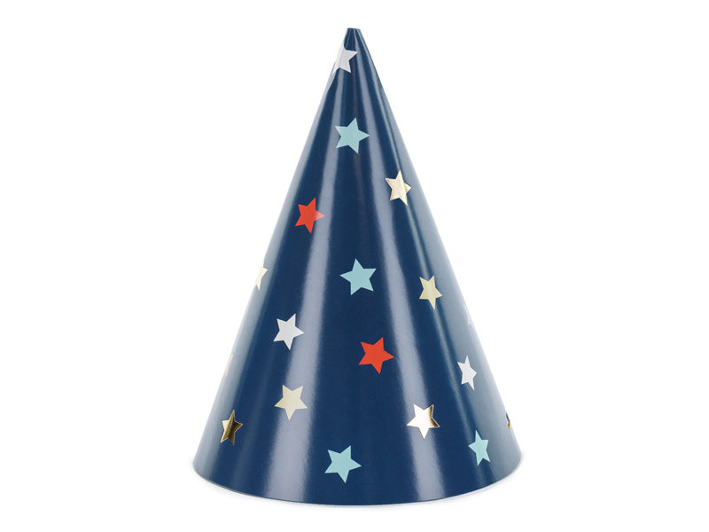 Chapeaux de fête pour les étoiles 6pcs