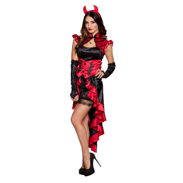 Halloween Costume de Diable Noir Rouge