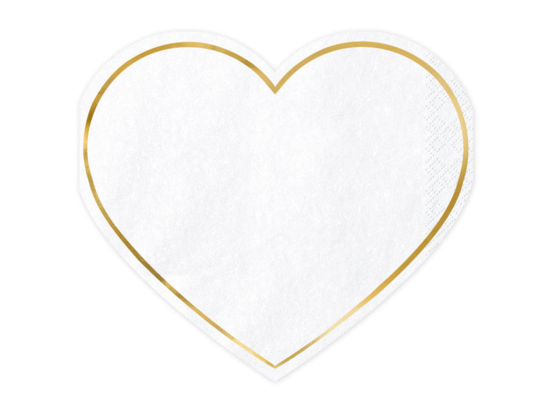 Serviettes de table Coeur 14,5cm 20pcs