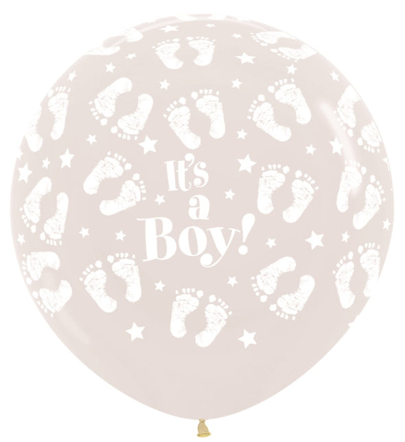 Ballons It's a Boy Footprint Clear 91cm 2pcs