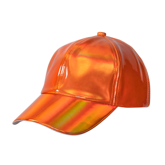 Casquette Orange Holographique Ajustable