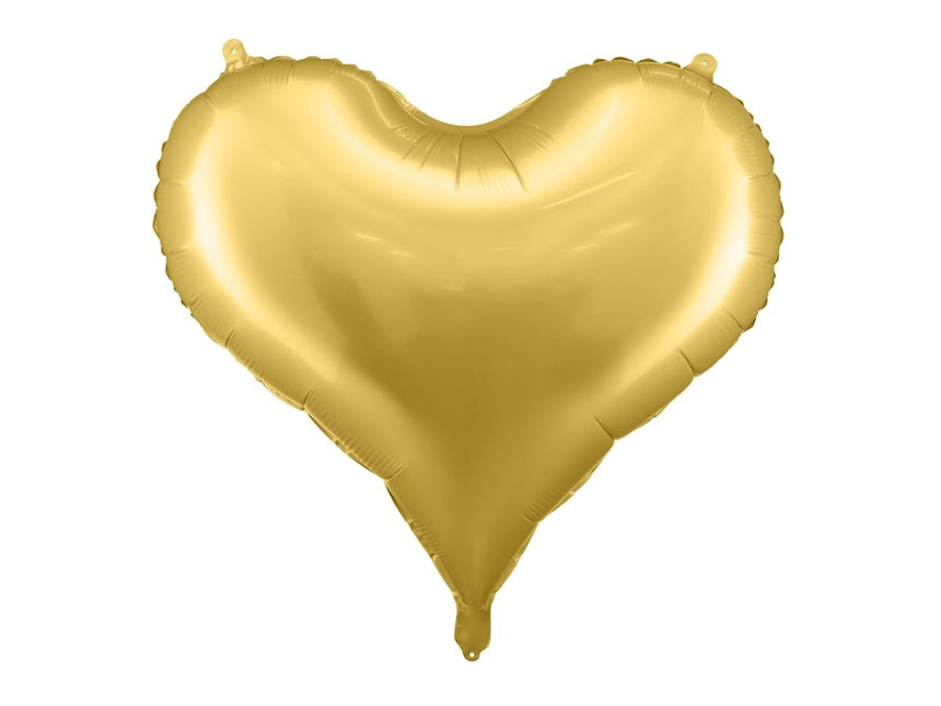 Foil balloon Heart, 75x64,5 cm, gold - Partywinkel - 5904555005389