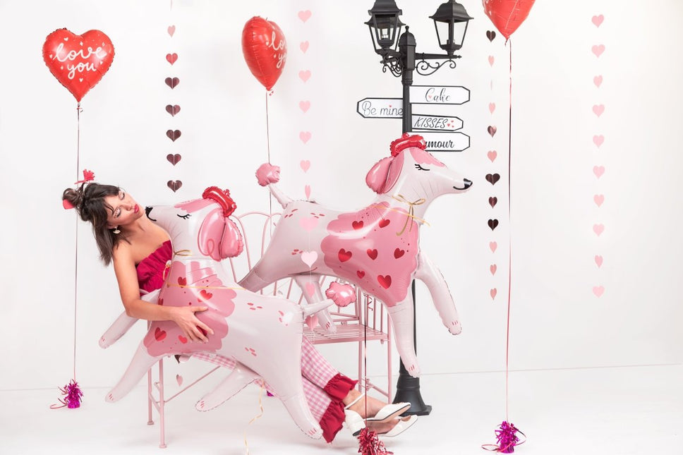 Foil balloon Poodle, 119x108 cm, mix - Partywinkel - 5904555011571