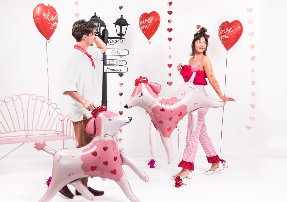 Foil balloon Poodle, 119x108 cm, mix - Partywinkel - 5904555011571