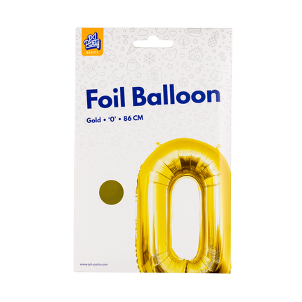 0 Year Figure Balloon Gold Empty 86cm