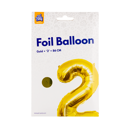 2 Year Figure Balloon Gold Empty 86cm