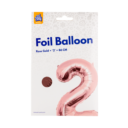 2 Year Figure Balloon Rose Gold Empty 86cm