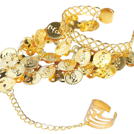 Gouden Armband Munten - Partywinkel - 8434077162279