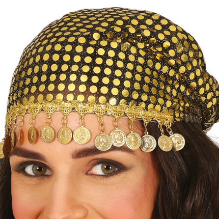 Gouden Hoofdband Munten - Partywinkel - 8434077137413