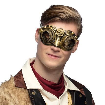 Gouden Oogmasker Steampunk - Partywinkel - 8712026545749