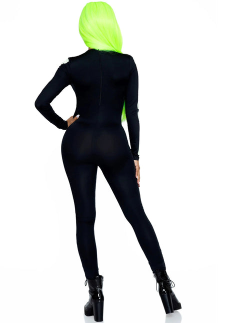 Halloween Catsuit Dames Glow In The Dark Leg Avenue - Partywinkel - 714718498843