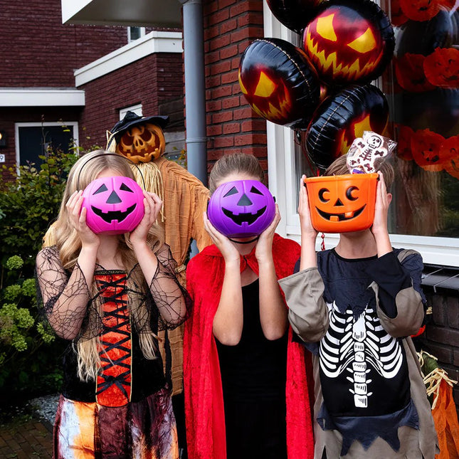 Halloween Hangdecoratie Boze Pompoen 1,9m - Partywinkel - 8712026731067