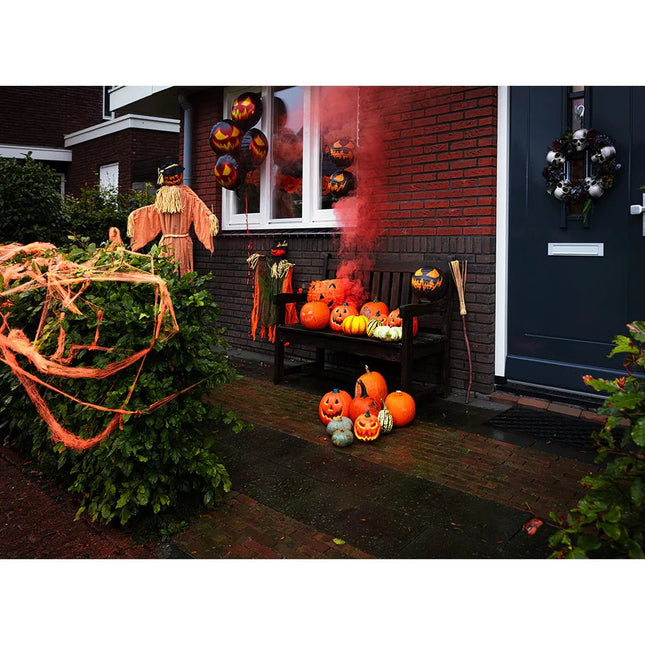 Halloween Hangdecoratie Boze Pompoen 1,9m - Partywinkel - 8712026731067