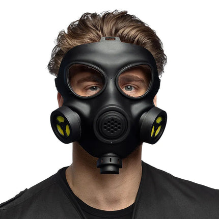 Halloween Masker Zwart Gas Killer - Partywinkel - 8712026722812