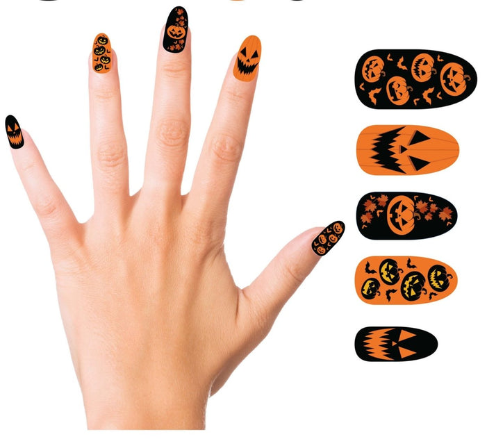 Halloween Nepnagels Pompoen - Partywinkel - 8434077159064